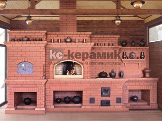 КС-Керамик 1НФ/300/75 Красный, барбекю комплекс